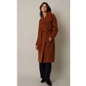 Cyrus Belted Wrap coat knit brown size small